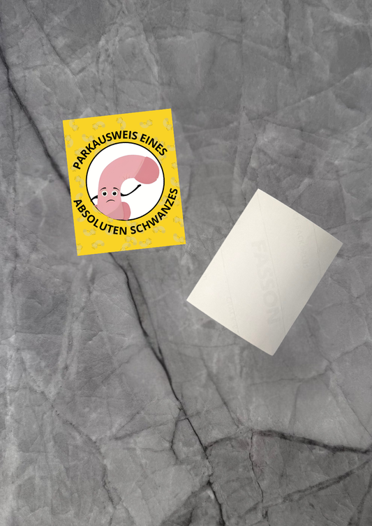 Aufkleber „Parkgenehmigung für totales Pinkeln“