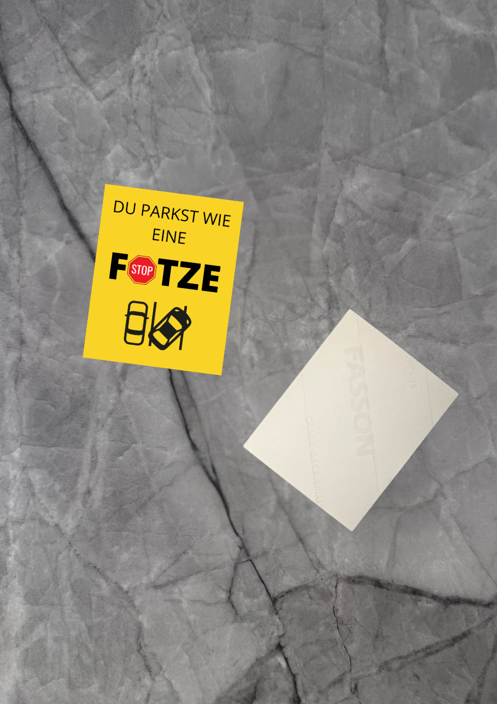 Aufkleber „Parkfähigkeiten einer FOTZE“
